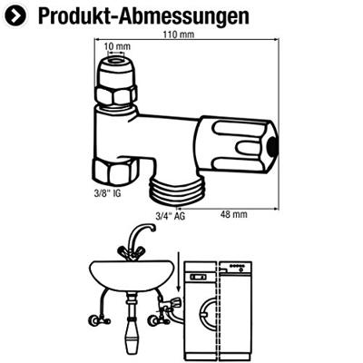 Cornat Wasmachine Hoekaansluitkraan 3/8 Ch - TEC304901 Cornat Wasmachine Hoekaansluitkraan 3/8 Ch - TEC304901