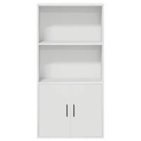 Boekenkast 60x24x120 cm bewerkt hout wit - thumbnail