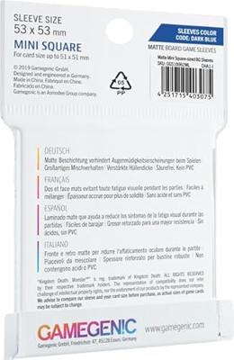 Gamegenic: Matte Board Game Sleeves - Dark Blue