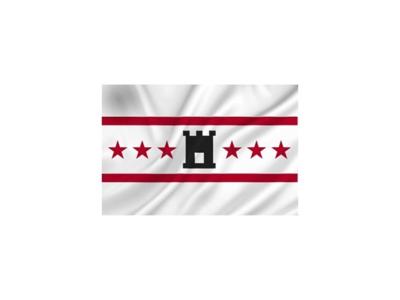 Dokkumer Vlaggen Centrale Vlag drenthe 150x 225 cm spun poly dvc