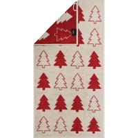 Cawö Cawo Christmas Edition 794 Fir trees Handdoek rot - thumbnail