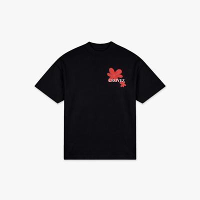 Croyez Homme Botanique T-shirt Crb30026057 Print T-shirts 45005 Black/red