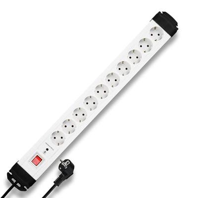 REV 0512523555 Stekkerdoos met schakelaar 10-voudig Wit Randaarde stekker 1 stuk(s)