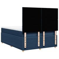 Boxspring met matras stof blauw 140x190 cm - thumbnail