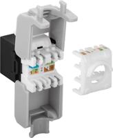 Goobay Goobay 90692 Keystone Modul RJ45 Kupplung CAT6 A Verbinder RJ 45 Stecker Schwarz RJ45-inbouwmodule Keystone CAT 6A 1 stuk(s) - thumbnail
