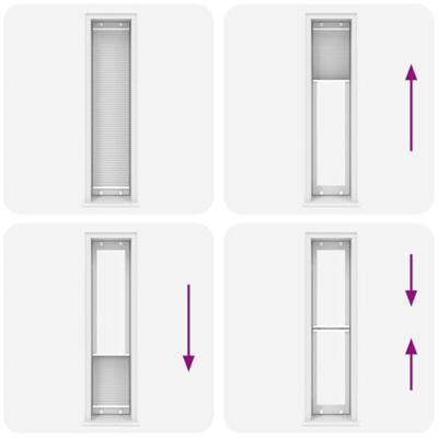 Pliss rolgordijn 45x200 cm stofbreedte 44,4 cm polyester wit