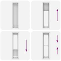 Pliss rolgordijn 45x200 cm stofbreedte 44,4 cm polyester wit - thumbnail