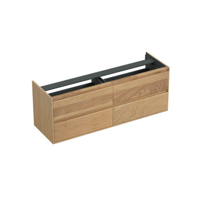 Onderkast Forzalaqua Reno 160x51x60 Cm 4 Lades Softclose Eiken Smoke Onderkast Forzalaqua Reno 160x51x60 Cm 4 Lades Softclose Eiken Smoke