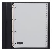 Tabbladen 4-gaats 20-delig A-Z grijs PP Quantore - thumbnail