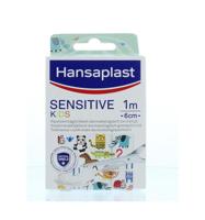 Hansaplast Sensitive kids 1m x 6cm 1 Stuks - thumbnail