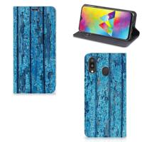 Samsung Galaxy M20 Book | Wallet Case | Wood Blue - thumbnail