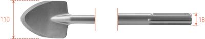 Rotec SDS-MAX Schopbeitel 110x400mm - 2151075