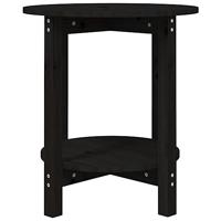 Salontafel 55x60 cm massief grenenhout zwart - thumbnail