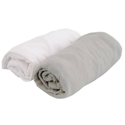 DOUX NID Lot 2 vellen-covers Jersey witte en grijze parel 60 x 120 cm DOUX NID Lot 2 vellen-covers Jersey witte en grijze parel 60 x 120 cm
