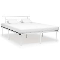 vidaXL Bedframe metaal wit 160x200 cm - thumbnail