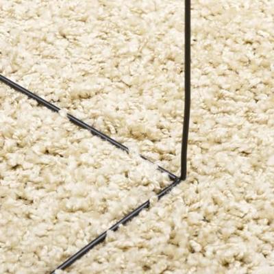 VidaXL Vloerkleed pamplona shaggy hoogpolig modern ø 200 cm goudkleur