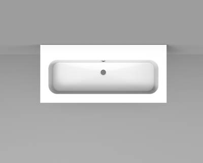 Wastafel Marble BWS 100,5x46x1,5 cm Mat Wit (zonder kraangat)