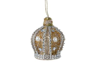 Kerstornament Kroon Goud Ø8cm 1st