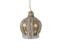 Kerstornament Kroon Goud Ø8cm 1st - thumbnail