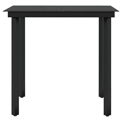 5-delige Tuinset met kussens zwart