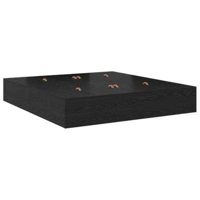 Bedframe Zwart eiken 200 x 180 x 31.5 cm Bewerkt hout