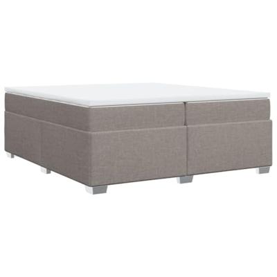 Boxspring met matras stof taupe 200x200 cm
