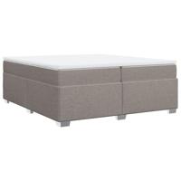Boxspring met matras stof taupe 200x200 cm - thumbnail
