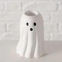 Boltze Home kandelaar porselein spook 6x5.5x7.5cm wit - thumbnail