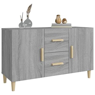 Dressoir 100x36x60 cm bewerkt hout grijs sonoma eikenkleurig Dressoir 100x36x60 cm bewerkt hout grijs sonoma eikenkleurig