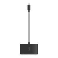 Belkin CONNECT USB-C®/4-poorts USB-C-hub, meerpoorts adapter met 4 USB-C 3.2 Gen2-poorten en 100 W PD met max. 10 Gbps High Speed gegevensoverdracht voor MacBook, iPad, Chromebook, PC en meer - thumbnail