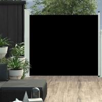 VidaXL Tuinscherm uittrekbaar 100x300 cm zwart - thumbnail
