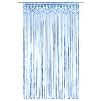 Gordijn macram 140x240 cm katoen blauw