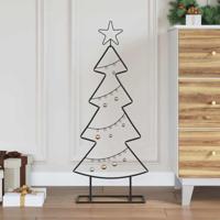 Metalen kerstboom met standaard Zwart 90 cm Staal - thumbnail