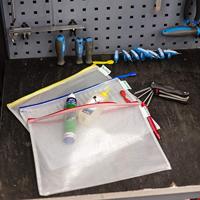 Opbergtas Tarifold met rits 330x240mm PVC blauw | 8 stuks - thumbnail