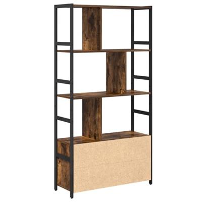Boekenkast Gerookt eiken 80 x 30 x 155,5 cm Bewerkt hout