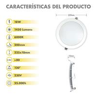 Downlight Silver Electronics ECO 18W LED 18 W Kies uw optie 6000K - thumbnail