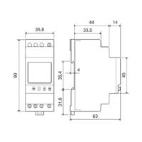 Finder 12.91.8.230.0090 Schakelklok voor DIN-rails 230 V/AC Dagprogramma - thumbnail