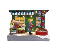 Flower Kiosk with LED Polyresin 19cm Santaville - Santaville - thumbnail