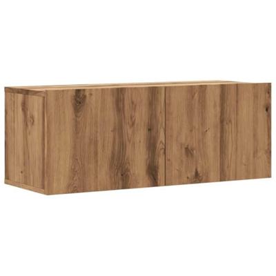 Tv-wandmeubel 80x30x30 cm bewerkt hout artisanaal eikenkleurig
