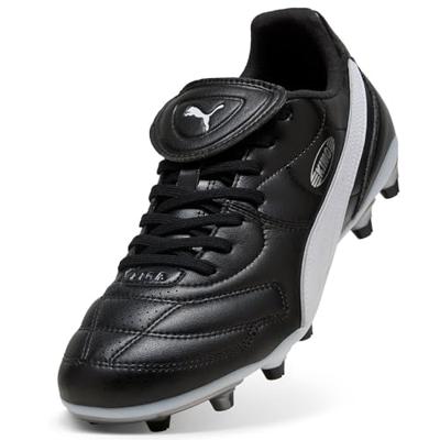 PUMA King Liga Gras / Kunstgras Voetbalschoenen (MG) Zwart Wit Zilver