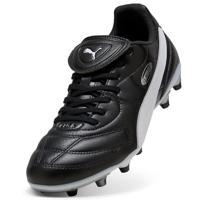 PUMA King Liga Gras / Kunstgras Voetbalschoenen (MG) Zwart Wit Zilver - thumbnail