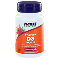 NOW Vitamine D3 2000 IE Softgels - thumbnail