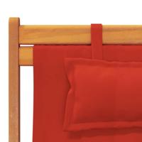 Strandstoelen 2 st inklapbaar stof rood - thumbnail