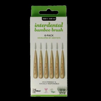The Humble Co. Interdental borsteltje 6 st - groen - 0.80 mm
