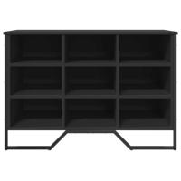 Schoenenkast 90x38x61,5 cm bewerkt hout zwart - thumbnail