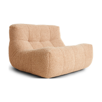 HKliving Lazy Lounge fauteuil Frizz Beige - thumbnail