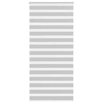 VidaXL Zebra rolgordijn 105x200 cm stofbreedte 100,9 cm lichtgrijs