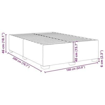 Bedframe zonder matras stof lichtgrijs 160x200 cm Bedframe zonder matras stof lichtgrijs 160x200 cm