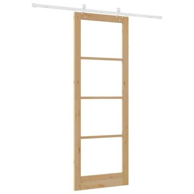 Schuifdeur Bruin 83 x 232 cm Hout en metaal