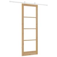 Schuifdeur Bruin 83 x 232 cm Hout en metaal - thumbnail